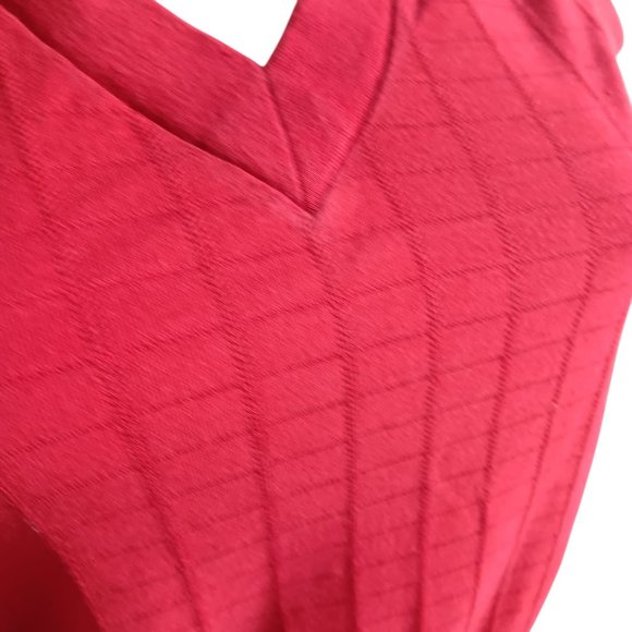 Women's Medium Vintage 70's Sleeveless V-Neck Knitted Womens Top Ribbed Textured - Picture 3 of 6